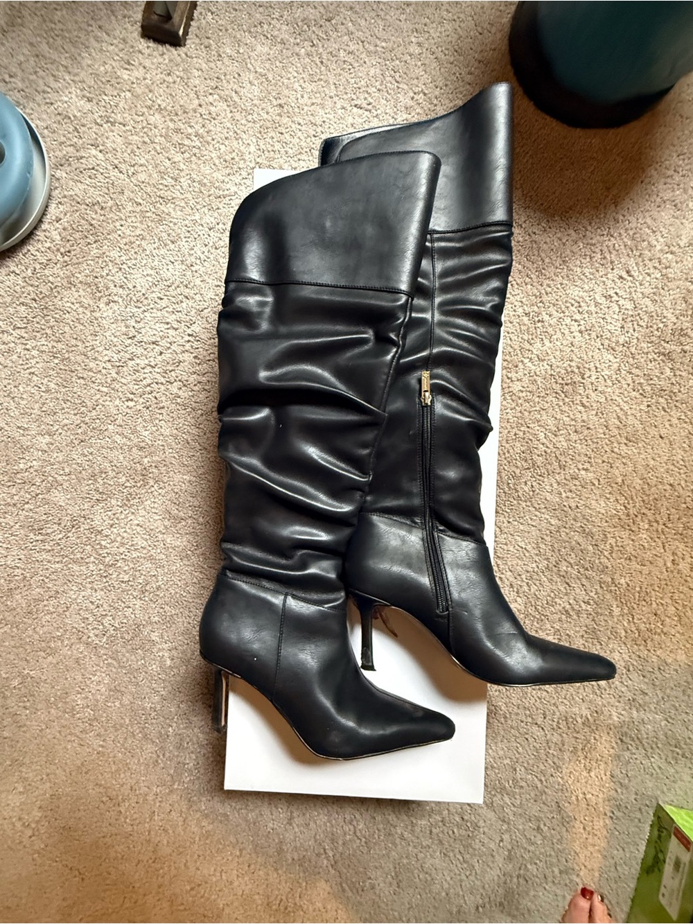 Jessica Simpson Black Over-the-Knee Pointed-Toe Stiletto Boots